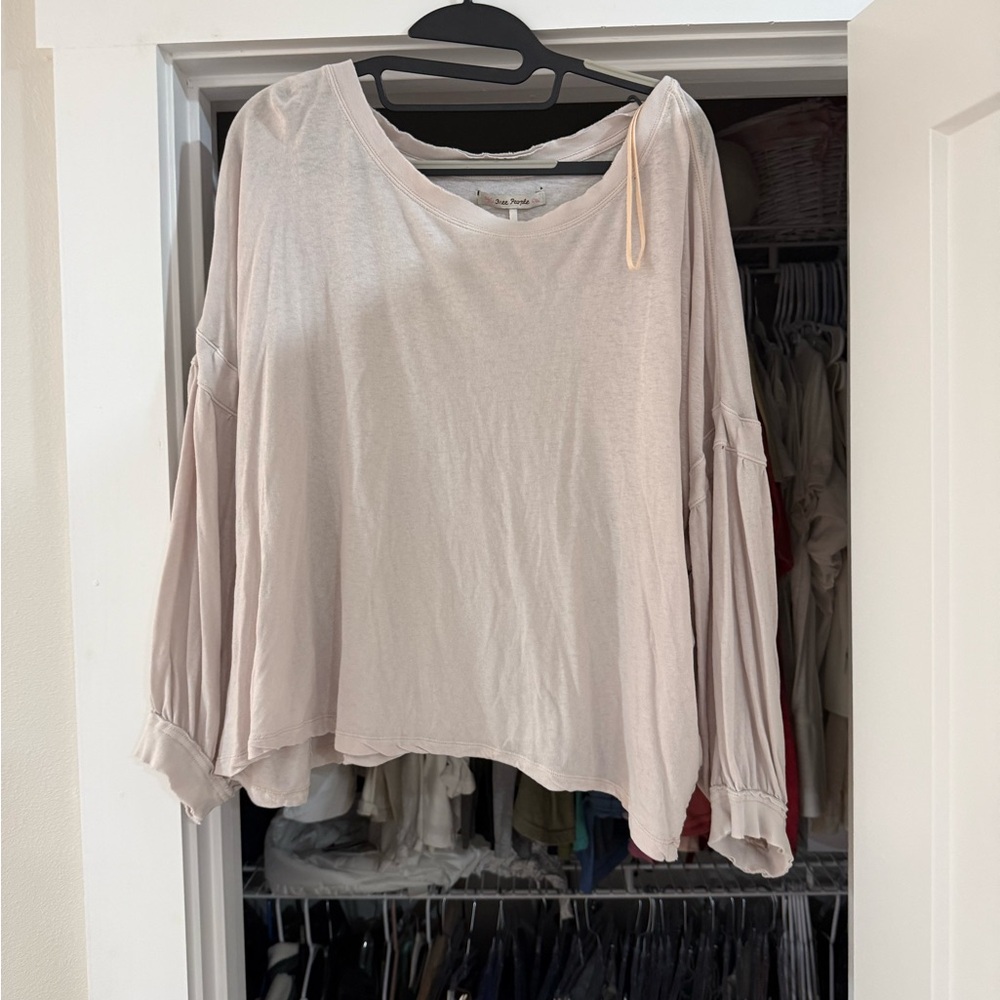Free People Oversized Tunic Top in Pale Blush